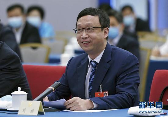  5月23日，全國政協(xié)委員劉旗在政協(xié)聯(lián)組會上發(fā)言。新華社記者 謝環(huán)馳 攝